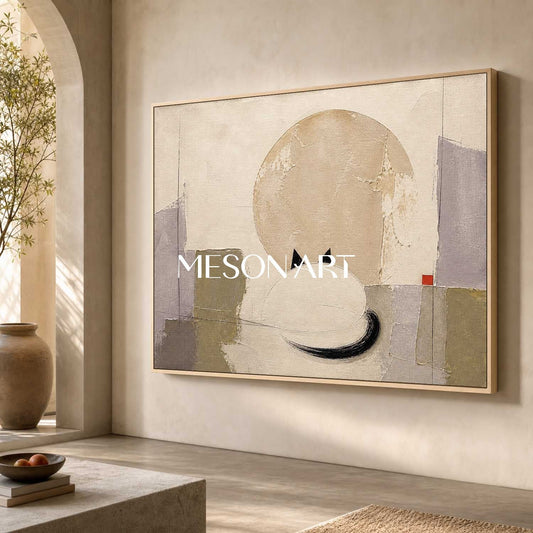 Abstract Cat Painting Minimalist Geometric Wall Art For Living Room And Bedroom Decor