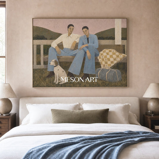 Minimalist Figurative Art With Earthy Tones For Living Room And Bedroom Decor