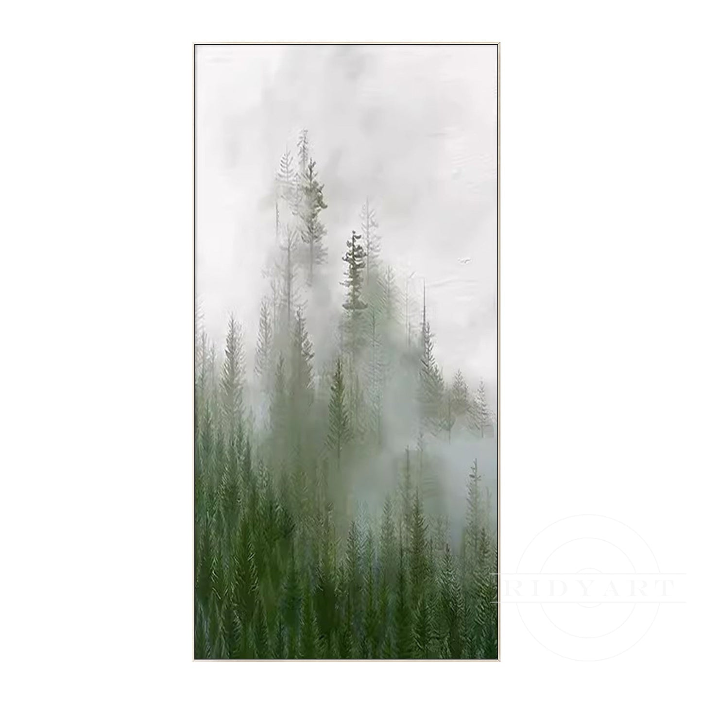 Foggy forest wall art