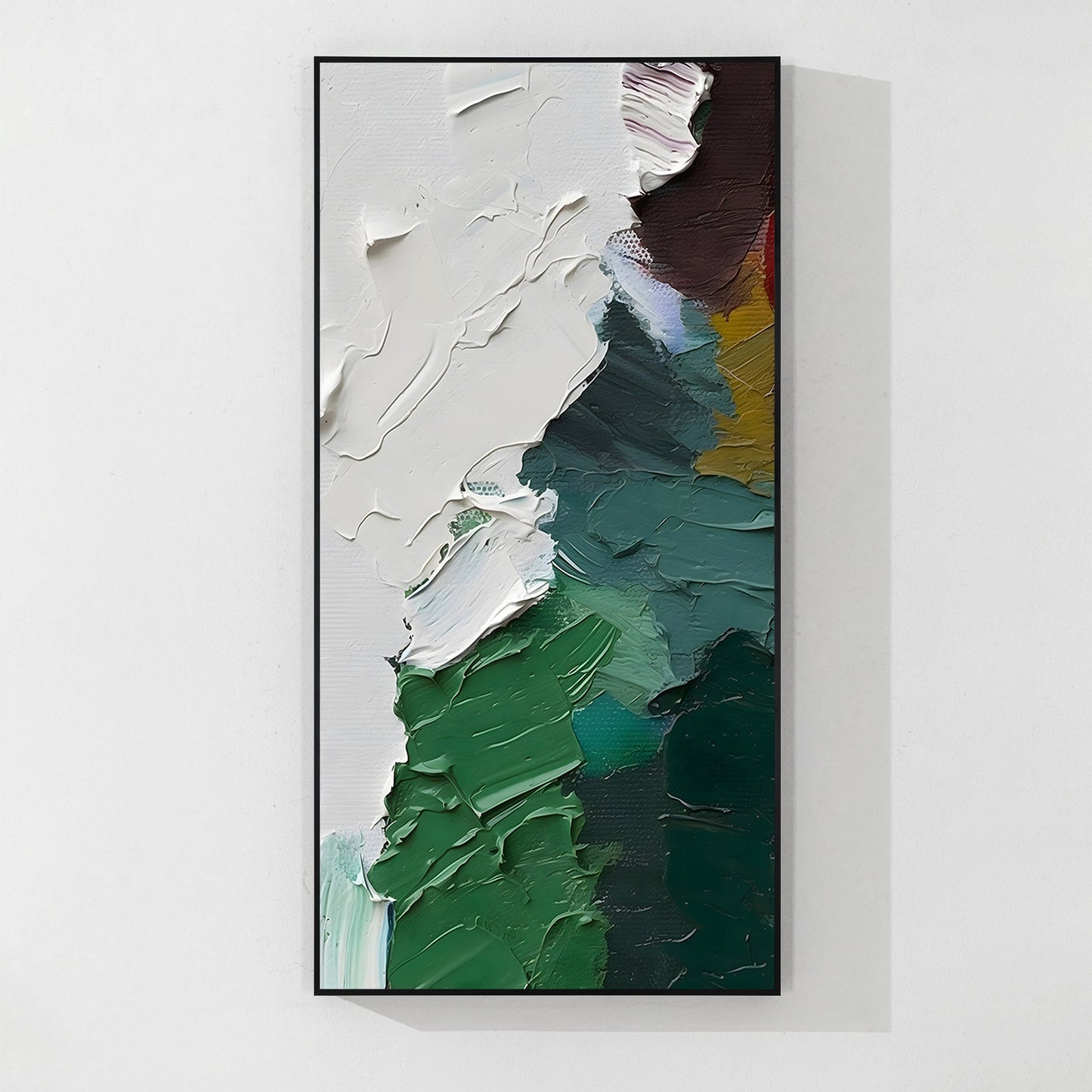 Green abstract wall art-1
