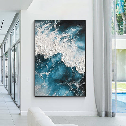 Navy Blue Ocean Art