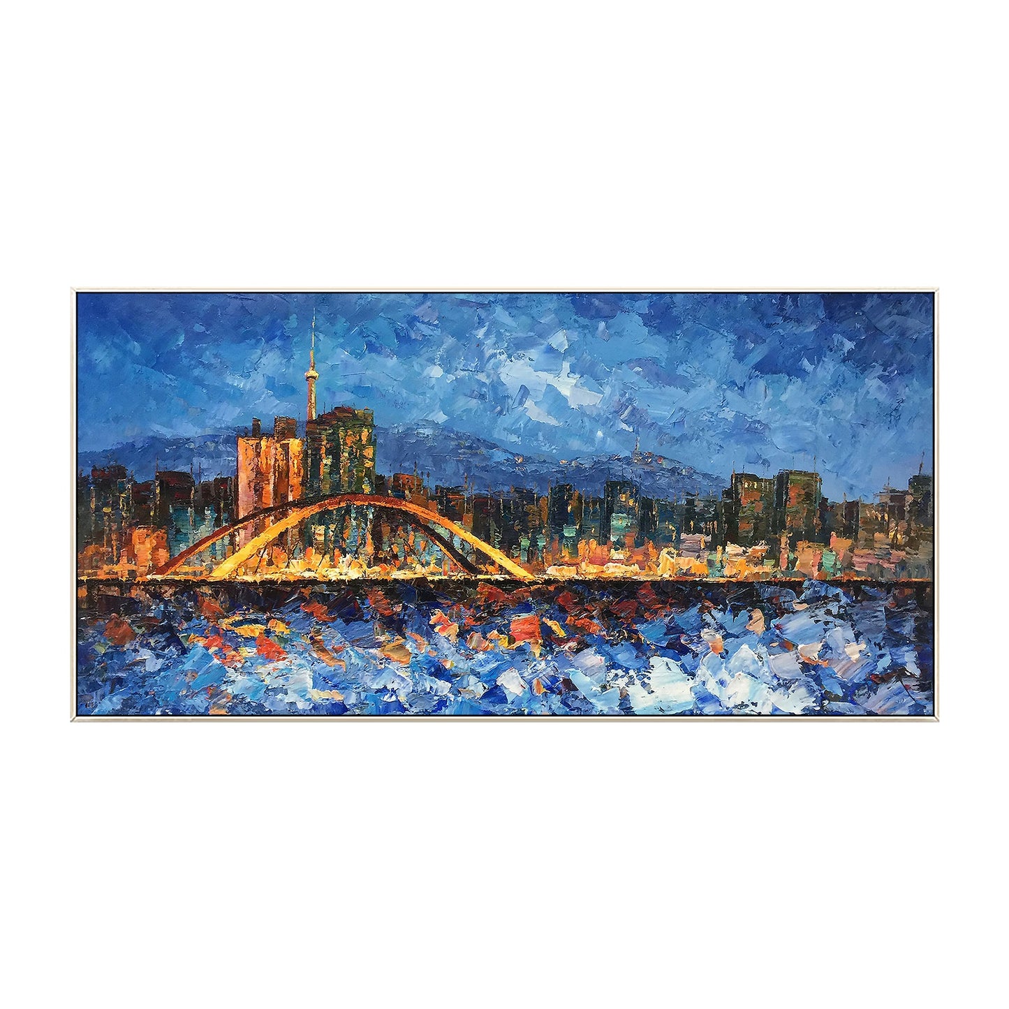 South Korea Seoul cityscape oil painting