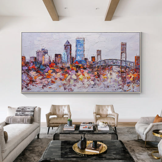 Florida Skyline oil painting