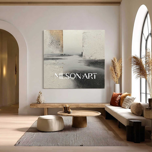 3D Grey Abstract Art Canvas For Sale Grey Minimalist Texture Painting