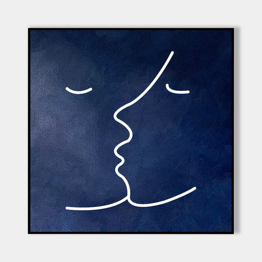 Picasso one line Portrait Kiss Painting