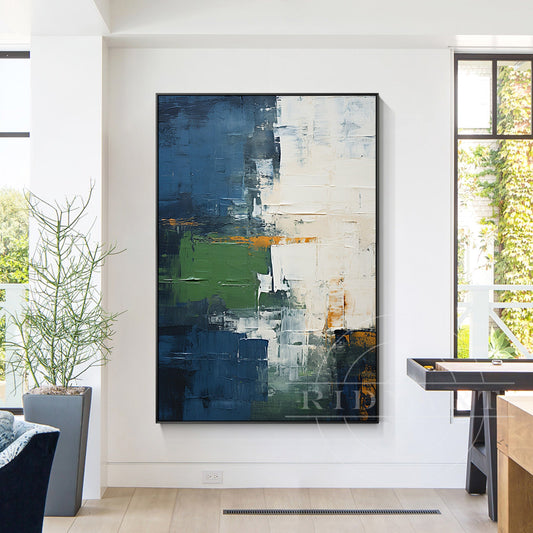 Navy blue Green Art