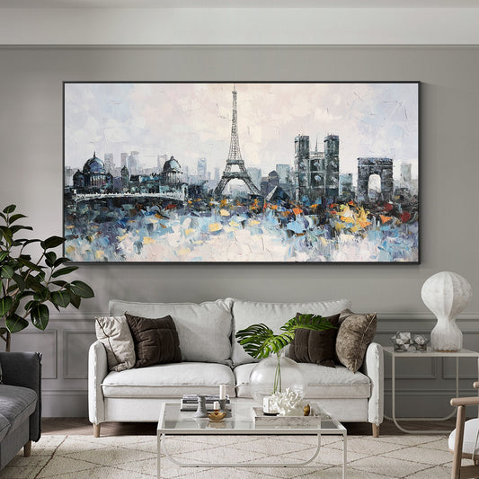 Eiffel Tower cityscape skyline Painting