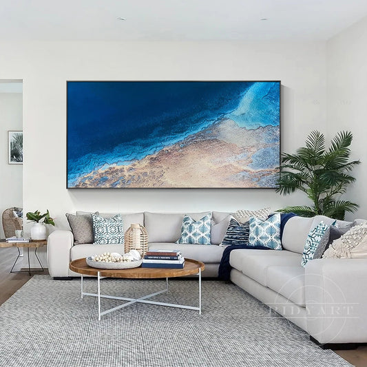 Blue Ocean Beach Painting