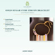 Gold Sugar Cube Zircon Bracelet