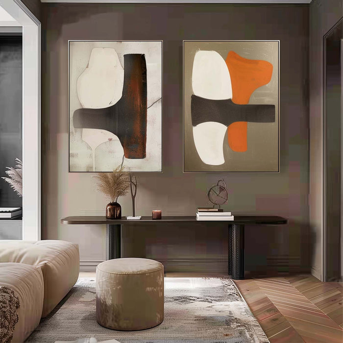 Modern Minimalist Wall Art 2 Piece Set #MMWA003