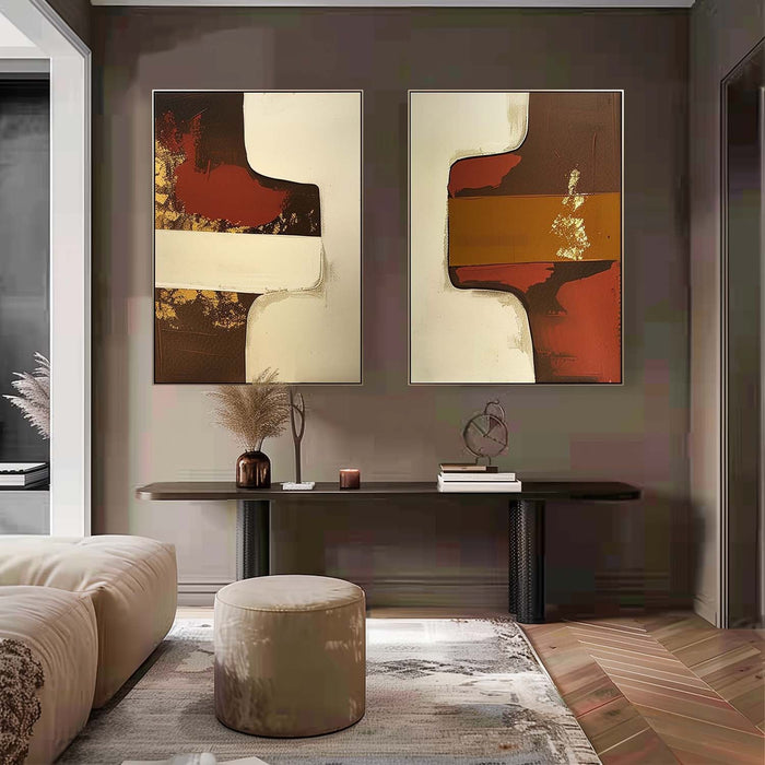 Modern Minimalist Wall Art 2 Piece Set #MMWA005