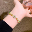 Green Zircon Flower Bracelet
