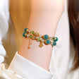 Green Crystal Beaded Bracelet