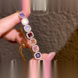 Gold Sugar Cube Zircon Bracelet