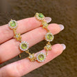 Green Zircon Flower Bracelet