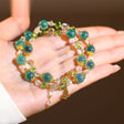 Green Crystal Beaded Bracelet