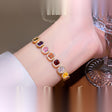 Gold Sugar Cube Zircon Bracelet