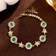 Green Zircon Flower Bracelet