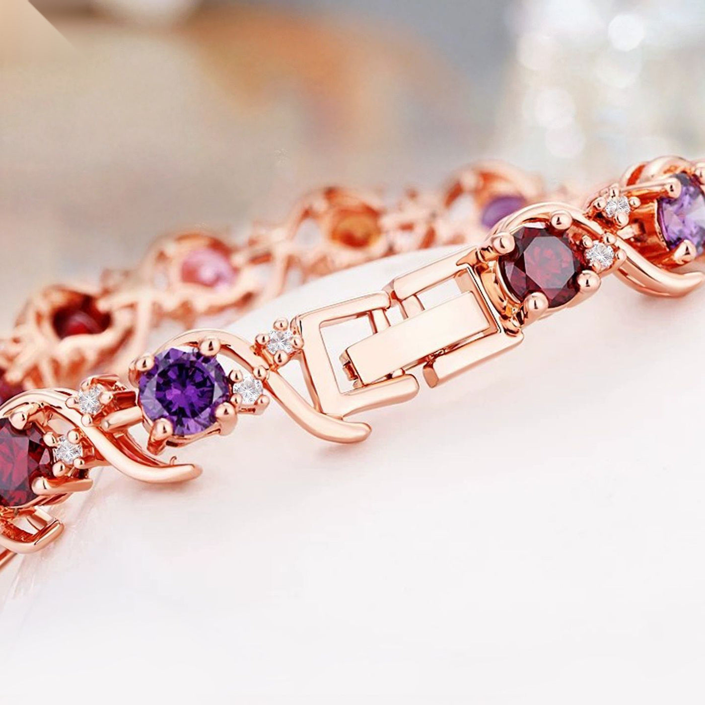 Rose Gold Crystal Zircon Bracelet
