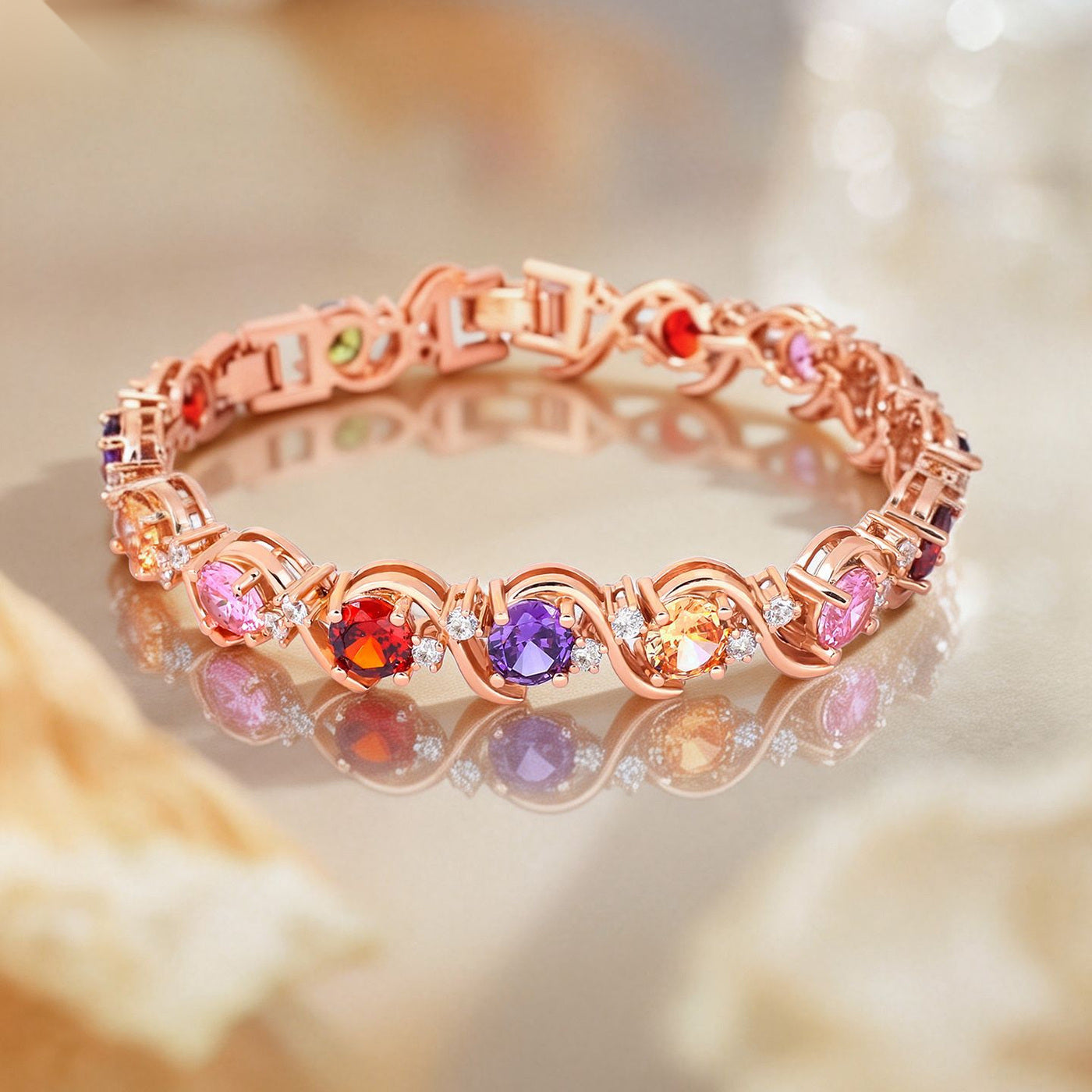 Rose Gold Crystal Zircon Bracelet