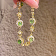 Green Zircon Flower Bracelet