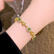 Green Zircon Flower Bracelet