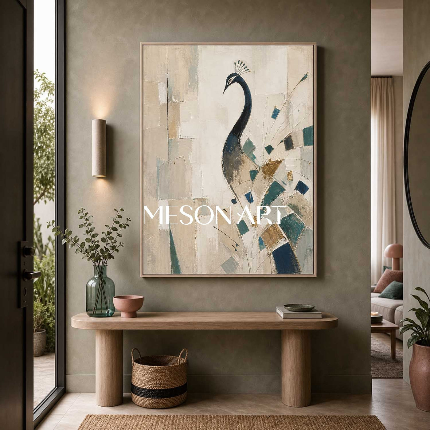 Geometric Peacock Reverie #MA290