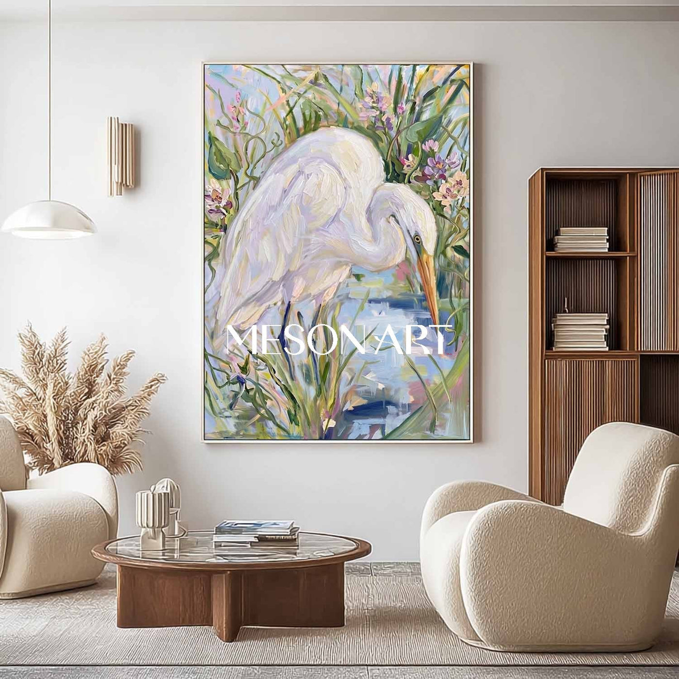Egret in Bloom #WJ008