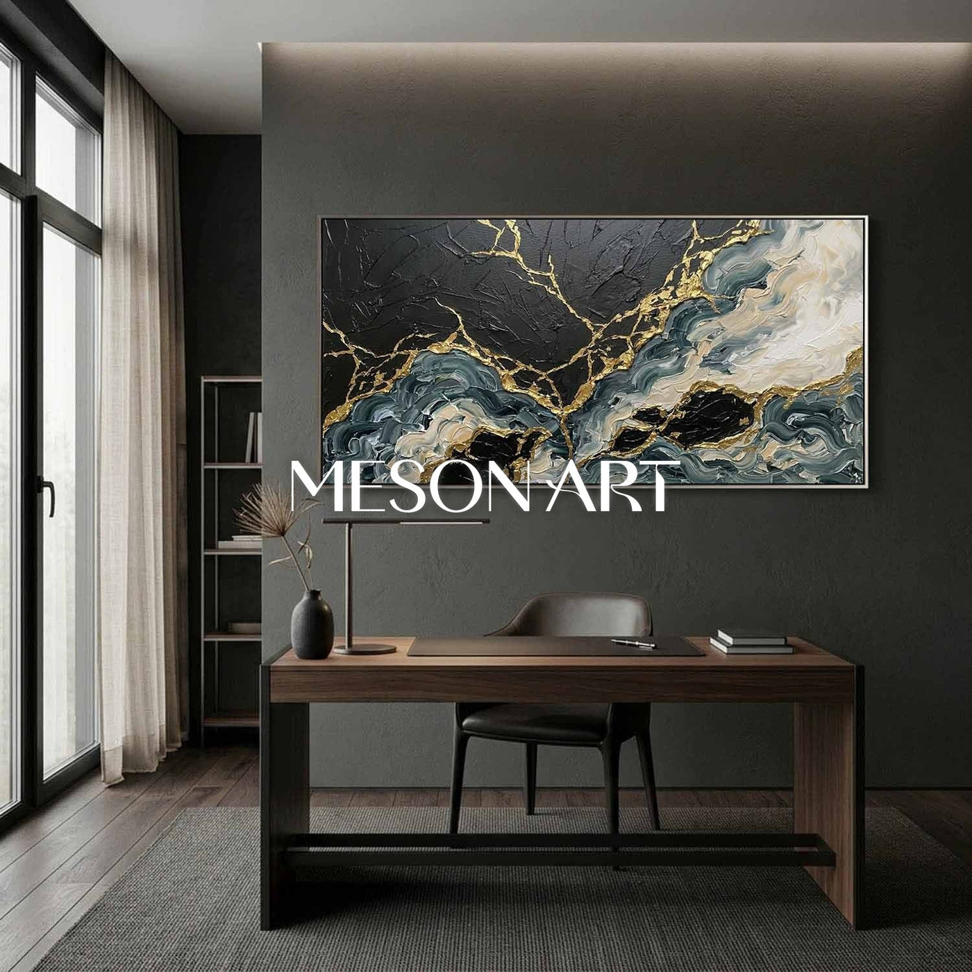 Gilded Tides Abstract #LLC060