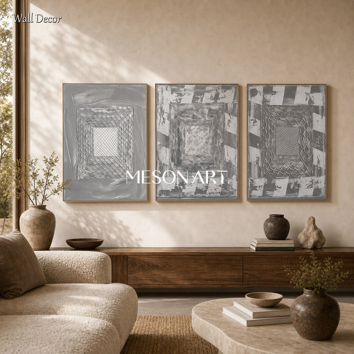 Monochrome Geometric Echoes #TX693