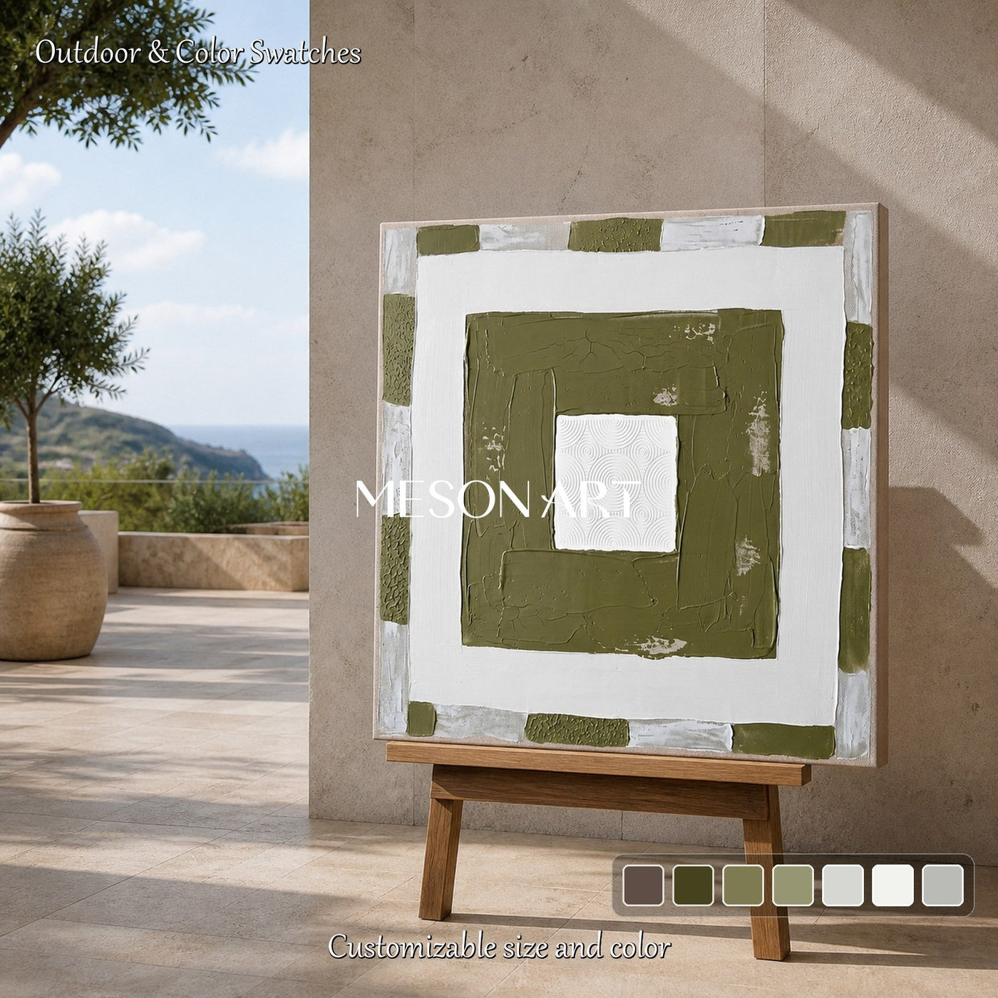 Olive Serenity Square #TX689