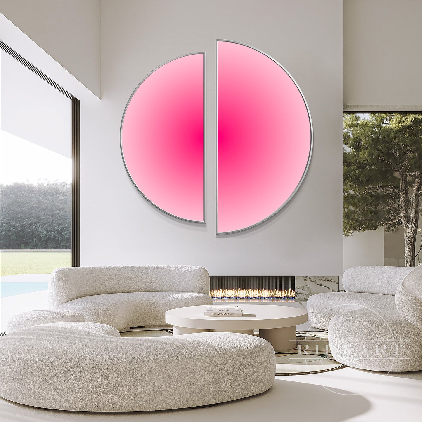 Gradient Pink Wall Art_0422