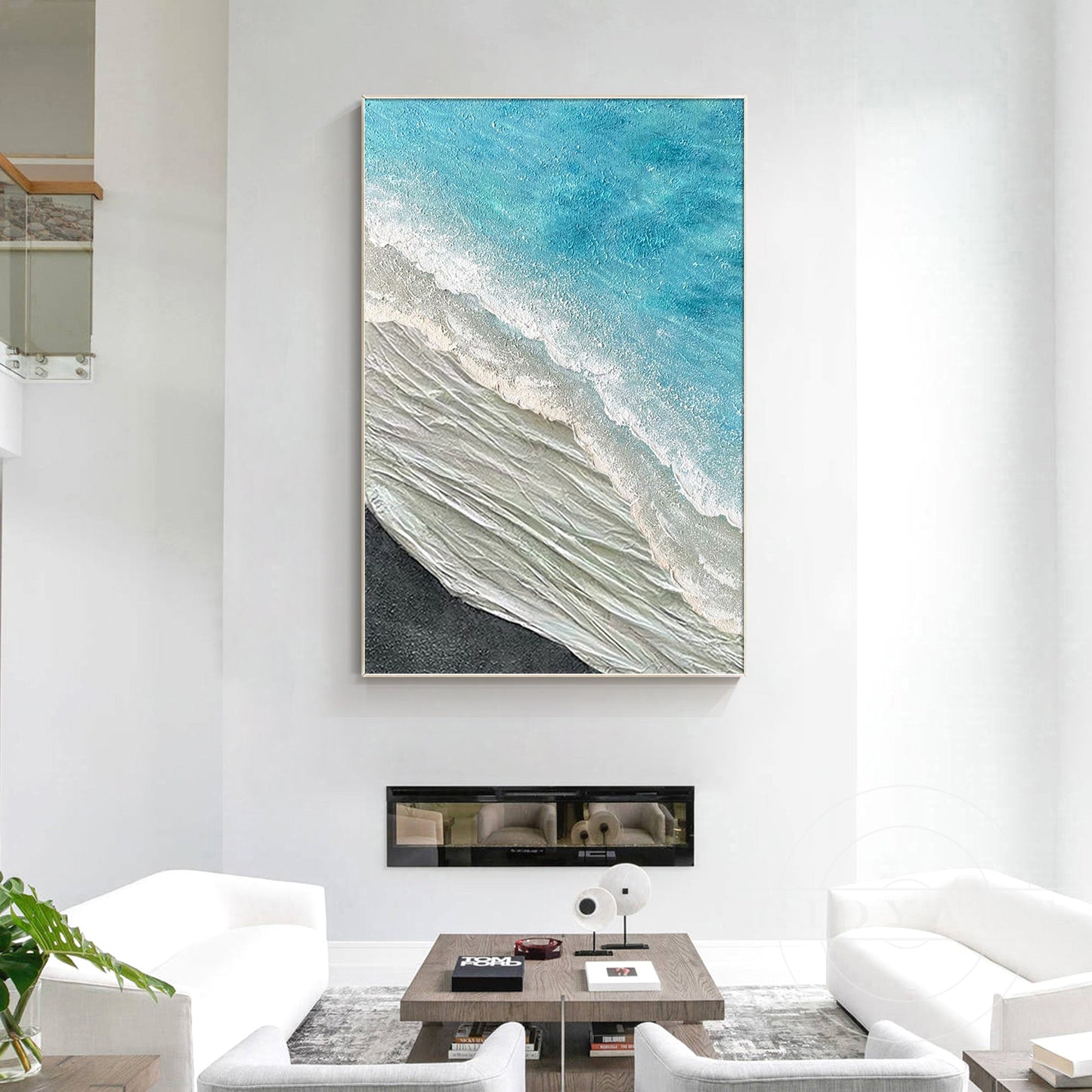 Teal blue Ocean wall art