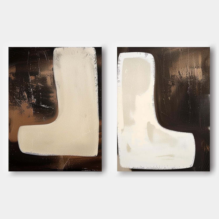 Modern Minimalist Wall Art 2 Piece Set #MMWA004