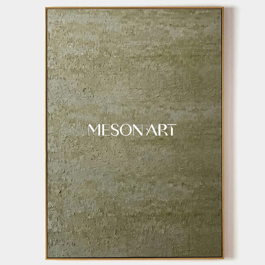 Olive Minimalist Wall Decor Wabi Sabi Staircase Wall Art Earthy Tone Living Room Piece