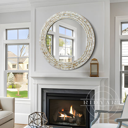 Round shells Mirror decor_03