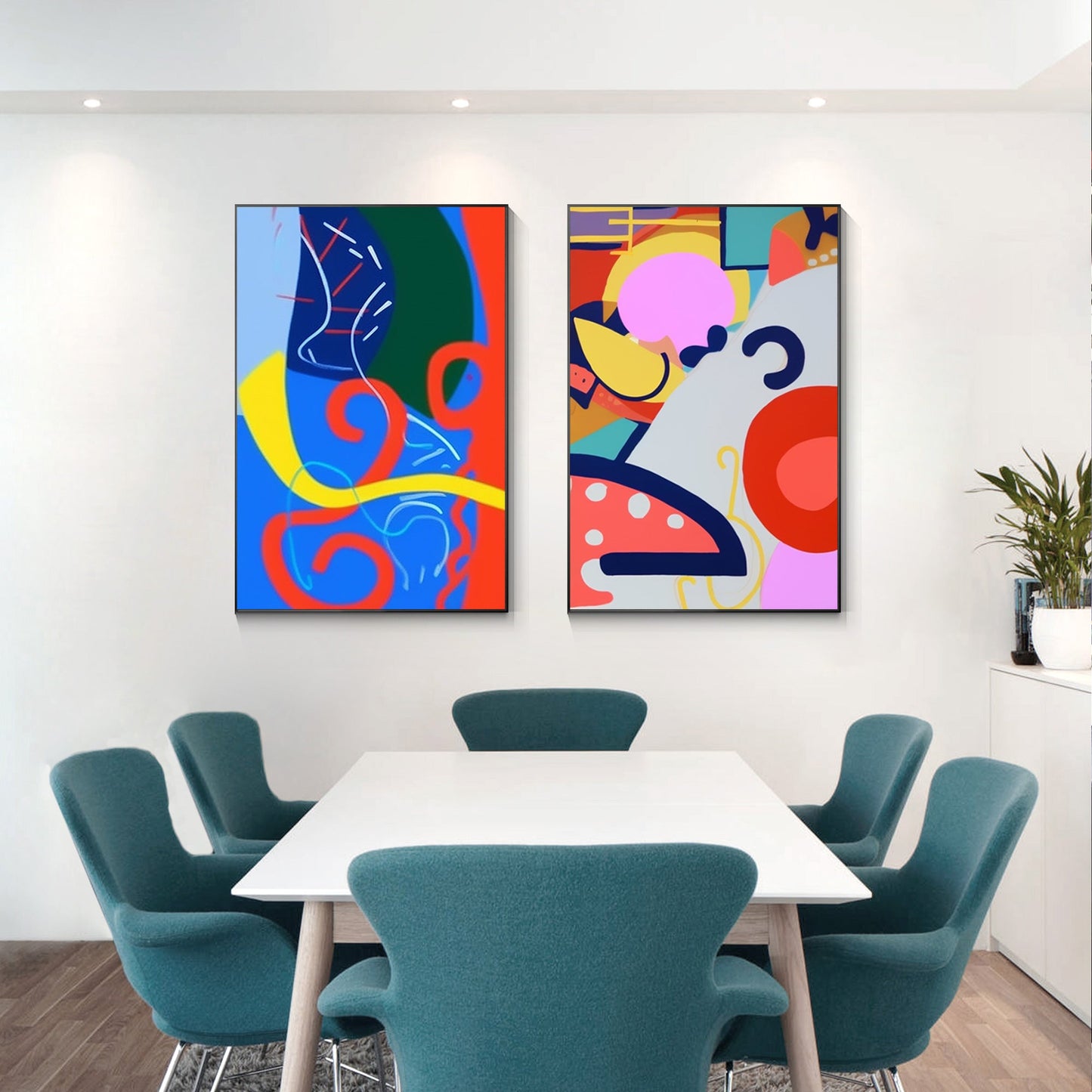 Set of 2 Graffiti Pop Art Painting