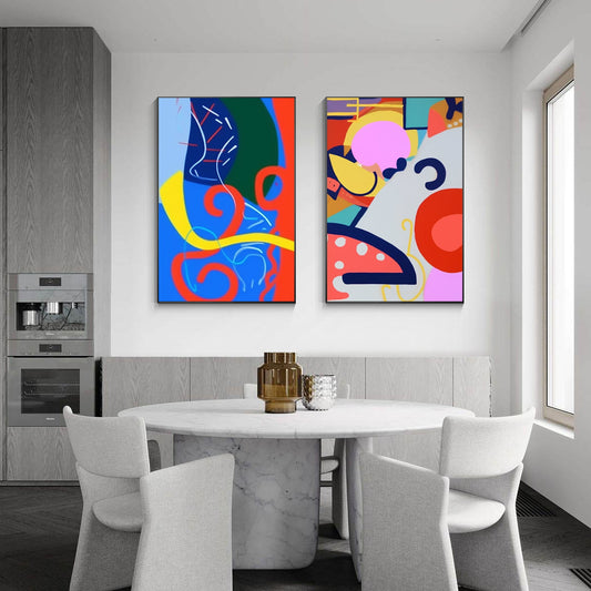 Set of 2 Graffiti Pop Art Painting