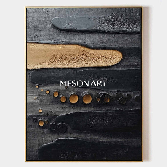Order Modern Black and Gold Minimalist Art Contemporary Living Room
