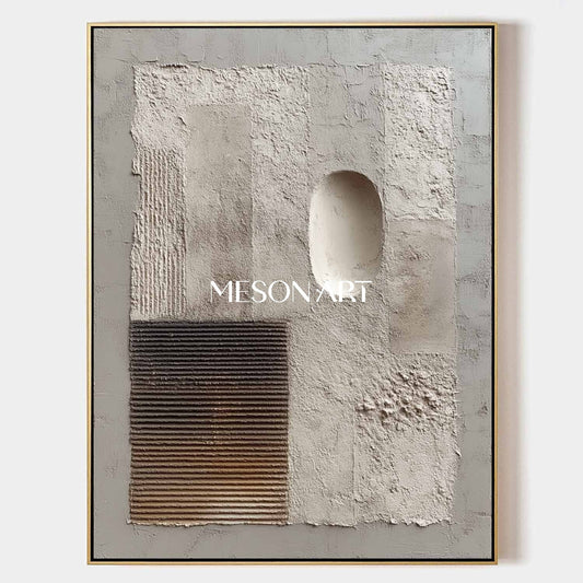 Large Wabi-Sabi Contemporary Minimalist Abstract Canvas with Textures