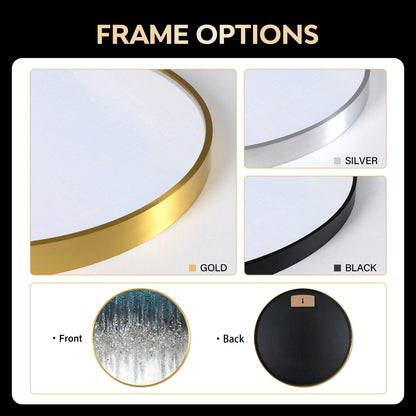 Round Gold Blue wall art