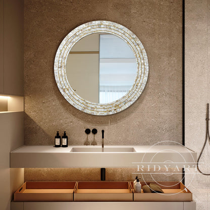 Round shells Mirror decor_03