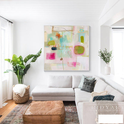 Pink Abstract wall art 7artA840