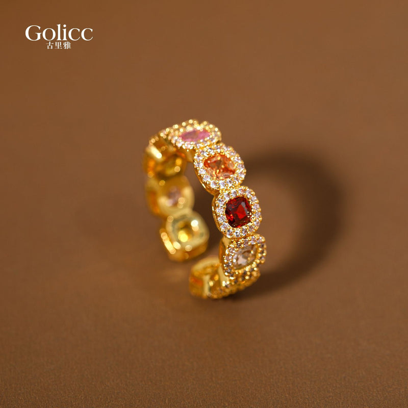 Color Sugar Cube Open Ring