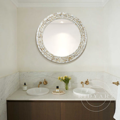 Round shells Mirror decor_03
