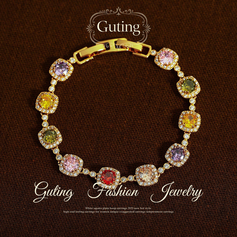 Dopamine Color Zircon Bracelet
