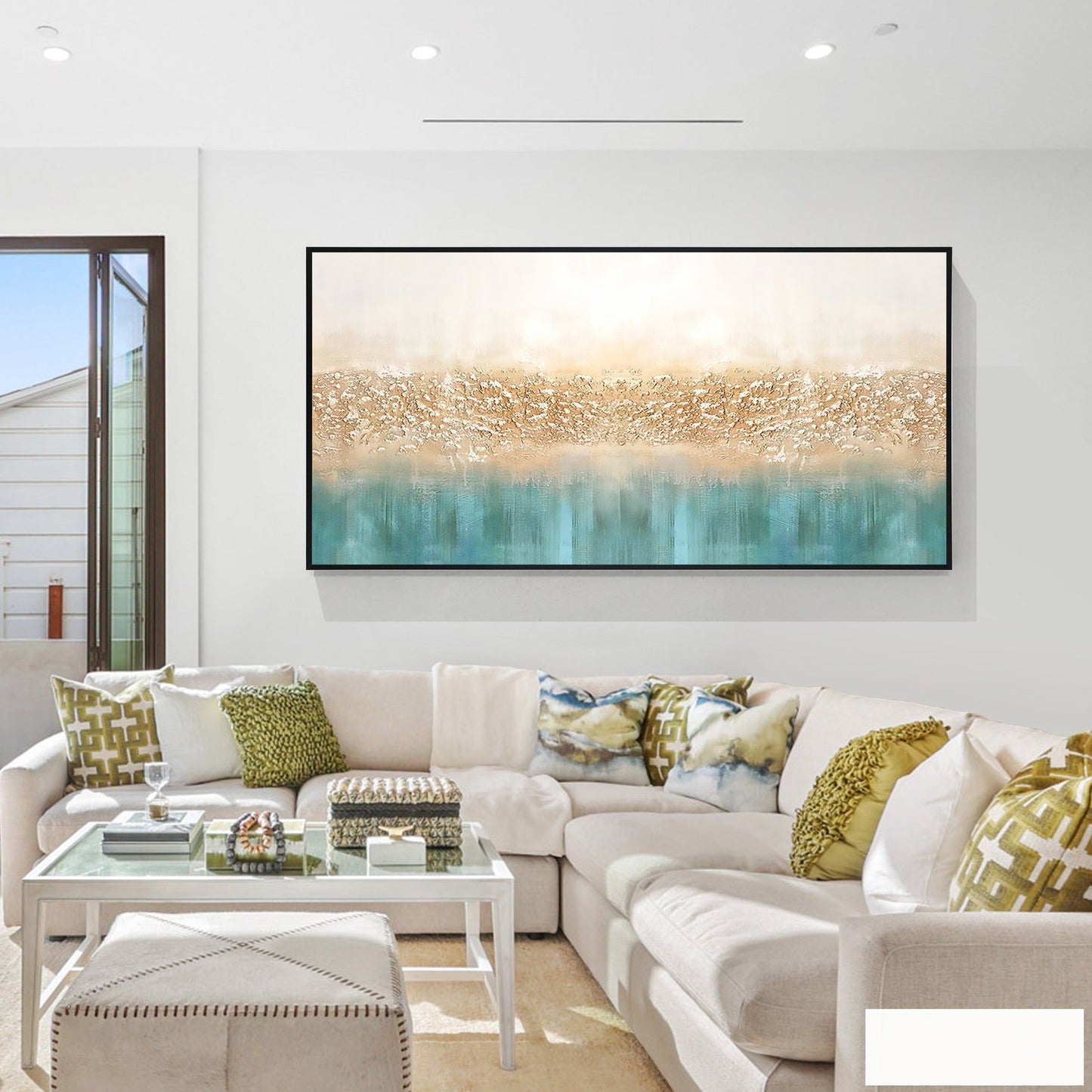 Abstract Teal Art