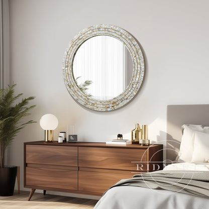 Round shells Mirror decor_03