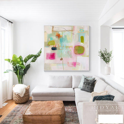 Pink Abstract wall art 7artA840