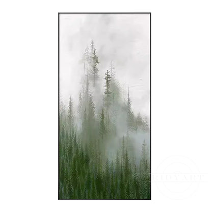 Foggy forest wall art